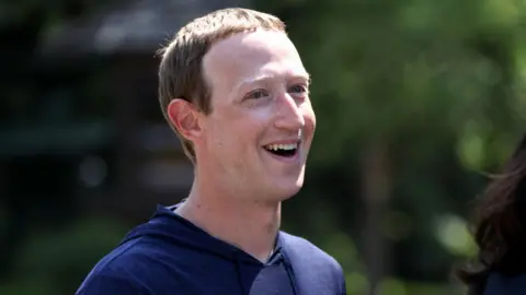 Getty Images Mark Zuckerberg laughing in the sunshine