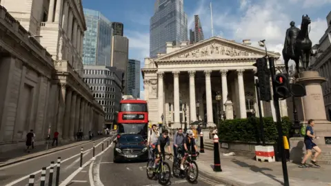 Getty Images cyclists in London