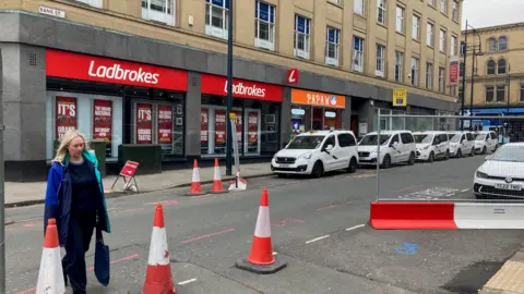 A taxi rank on Bank Street which will close