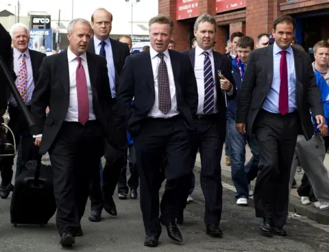 SNS Group Craig Williamson David Grier, Gary Withey and Craig Whyte at Ibrox