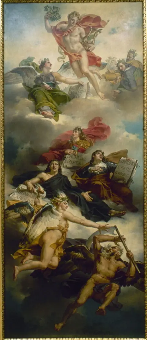  the apotheosis of Poussin, Le Sueur and Le Brun by Charles Meynier