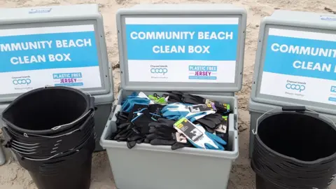 Plastic Free Jersey Community beach clean box Jersey
