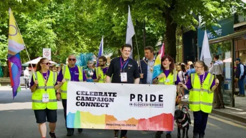 Mackenzie Edmondson People taking part in the Cheltenham pride march