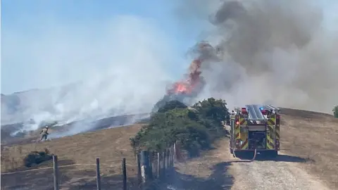 Swanage Fire Station Fire on Studland