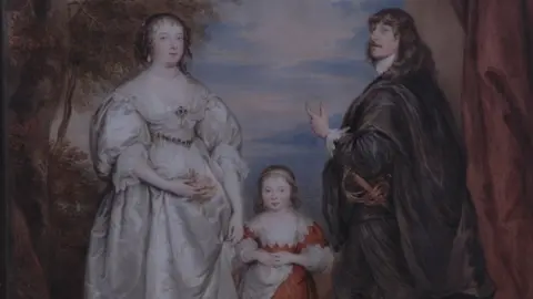 Rt Hon The Earl of Derby, 2021 Portrait of James Stanley, his wife Charlotte and their daughter Henrietta