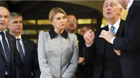 PA Media Olena Zelenska alongside Speaker Lindsay Hoyle