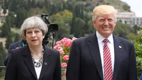 Dan Kitwood Theresa May and Donald Trump