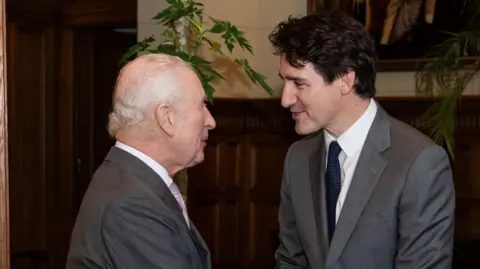 King Charles meets Canadian Prime Minister Justin Trudeau