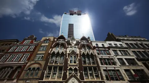 Getty Images sun on building