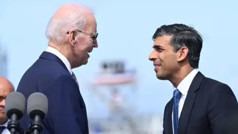 PA Media Joe Biden and Rishi Sunak