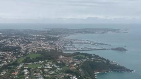 An aerial view of Guernsey