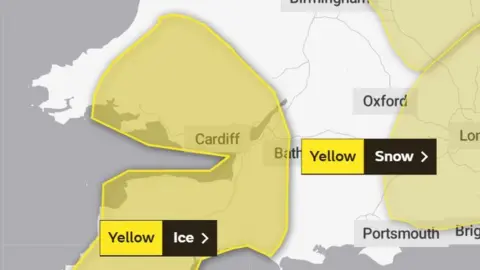 Met Office Met Office map of warning