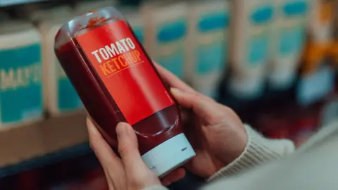 Bottle of tomato sauce