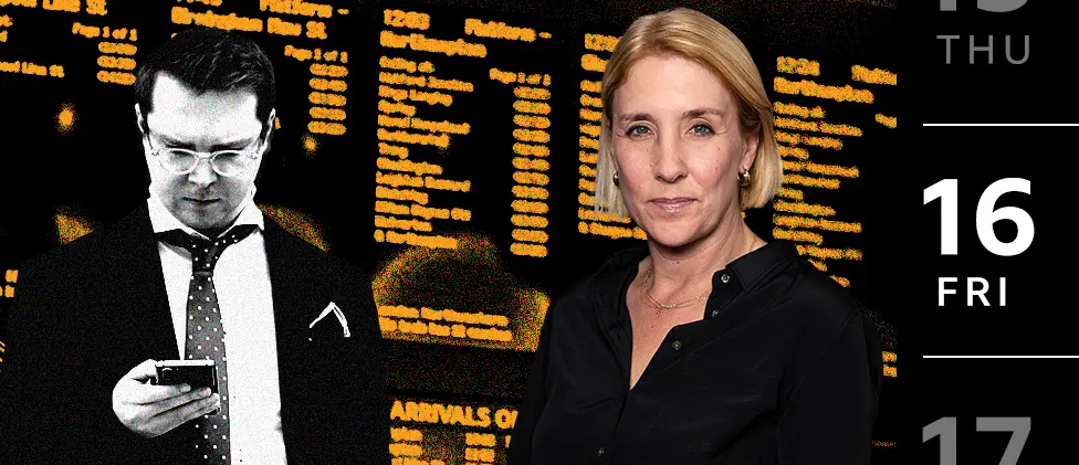 BBC Photo of a rail commuter, plus Zoe Conway