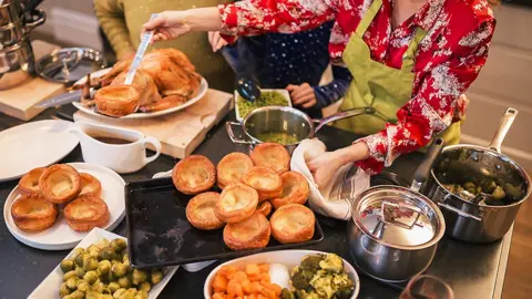 Getty Images A traditional Christmas dinner