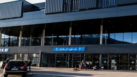 Getty Images Innsbruck airport entrance file pic