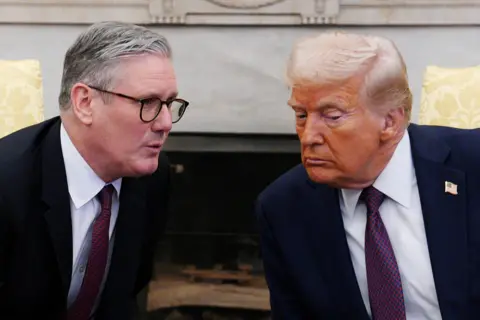 Keir Starmer and Donald Trump in the White House