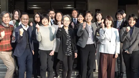 Tokyo University Members and supporters of the UTokyo Gender Equity #WeChange  scheme at Tokyo University