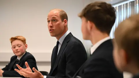 PA Media Prince William at St. Michael’s Church of England High School 