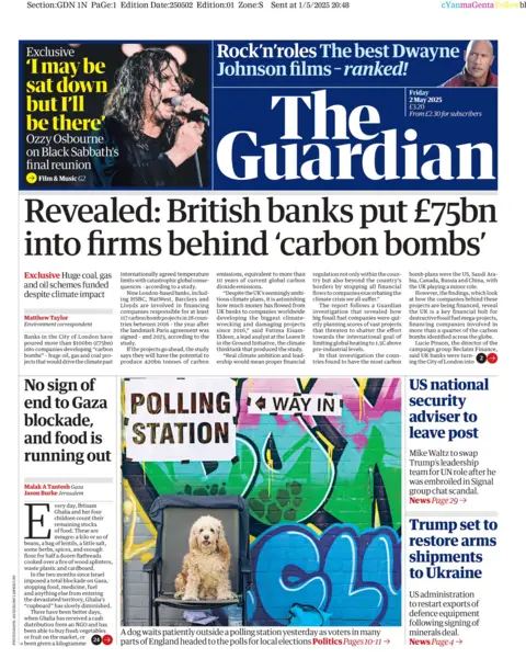  British banks put £75b into firms behind "carbon bombs". 