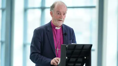 PA Media Former Bishop of Liverpool James Jones speaking at The Capital Building in Liverpool