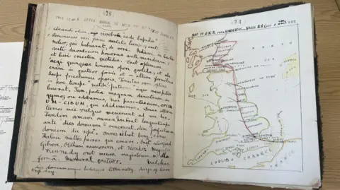 A book with writing and illustrations