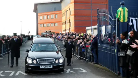 Mike Egerton Cyrille Regis's cortege at The Hawthorns
