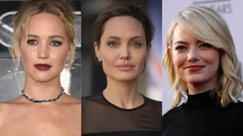 Getty Images/PA/Reuters (left to right) Jennifer Lawrence, Angelina Jolie and Emma Stone