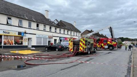 Scene of fire in Hitlon, Inverness