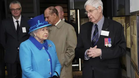 Battle of Britain Memorial Patrick Tootal and Queen Elizabeth