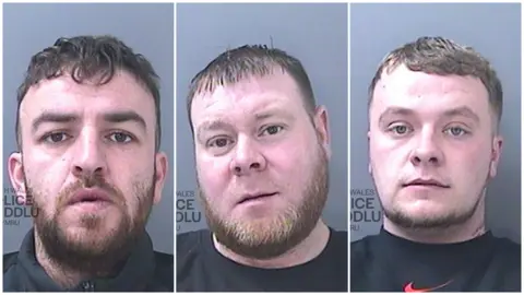 South Wales Police Police custody shots three men