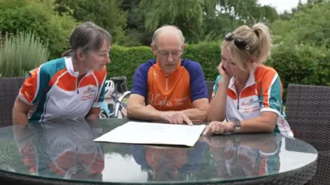 Martin Harvey with his daughters