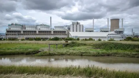 Saltend chemicals park - a complex that consists of a cluster of chemical plants on the Humber estuary
