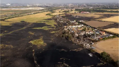 PA Media The scorched earth of Wennington