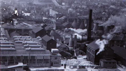 Spode Museum Trust View from the top of Mellor's chimney