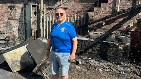 BBC Trevor Wing stood by the damage