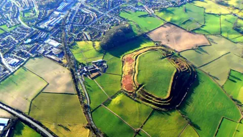 HOOOH Aerial picture of Old Oswestry Hillfort