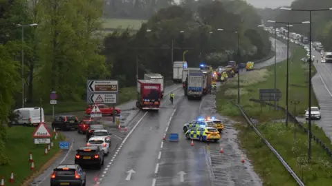 the crash site on A1