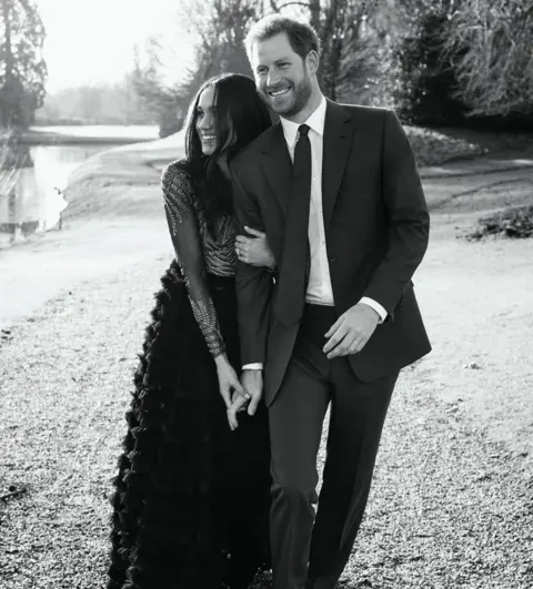 Alexi Lubomirski Meghan Markle and Prince Harry walking