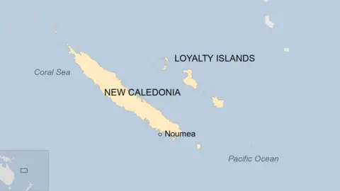 map of New Caledonia