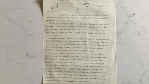 Brian Farmer/BBC Typed letter