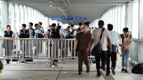 Policemen in Hong Kong