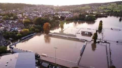 Belper Town FC Belper Town FC ground flooded