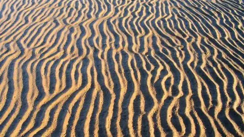 Patterns in the sand of West Kirby beach 