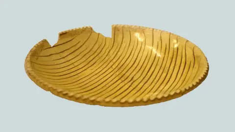 Wells and Mendip Museum Yellow slipware dish