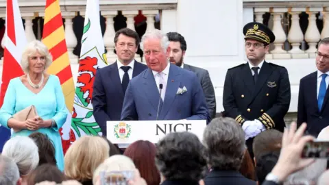 Getty Images CHarles gives speech