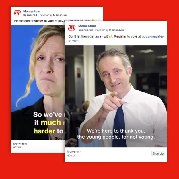 Momentum Two ads by Momentum