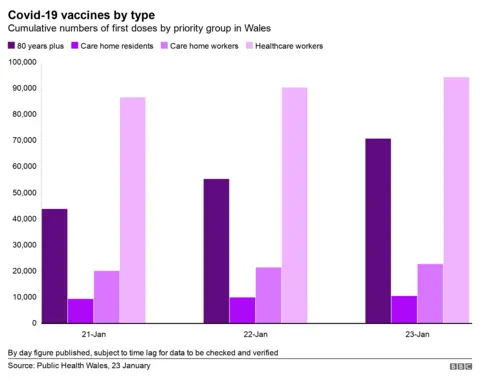 Vaccination chart by group