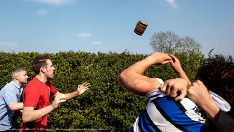 Getty Images Hallaton bottle kicking