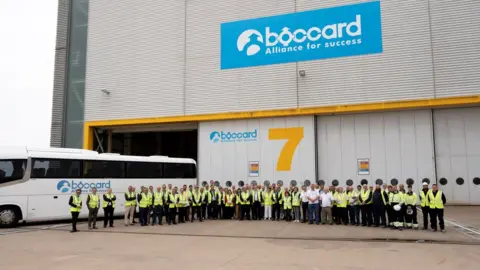 Boccard UK Staff outside manufacturing site